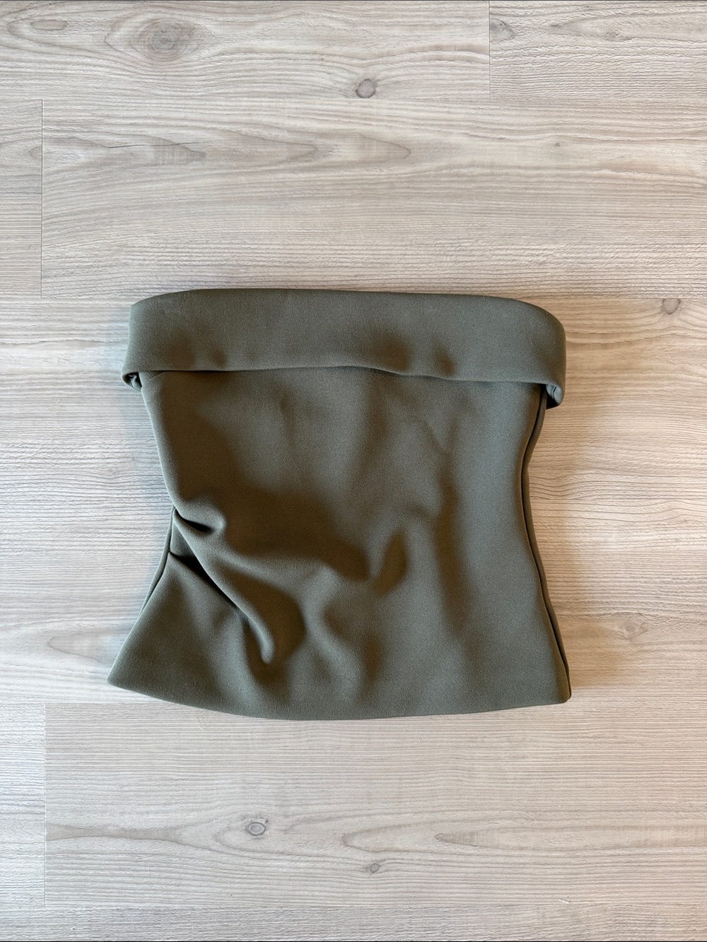Aritzia Babaton Eyecatcher Olive Green Strapless Tube Top